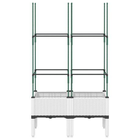 Vidaxx jardinière avec treillis 80x40x142,5 cm polypropylène blanc