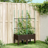 Vidaxx jardinière avec treillis 80x40x142,5 cm polypropylène marron