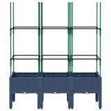 Vidaxx jardinière avec treillis 120x40x142,5 cm polypropylène gris