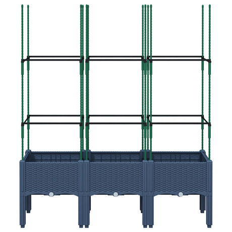 Vidaxx jardinière avec treillis 120x40x142,5 cm polypropylène gris