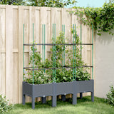 Plannet Vidaxl con Slat Work 120x40x142.5 cm Polypropene Gray