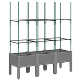 Vidaxx jardinière avec treillis 120x40x142,5 cm polypropylène gris clair