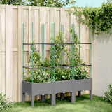 Vidaxx jardinière avec treillis 120x40x142,5 cm polypropylène gris clair