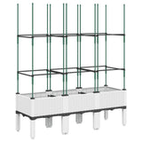 Vidaxx jardinière avec treillis 120x40x142,5 cm polypropylène blanc