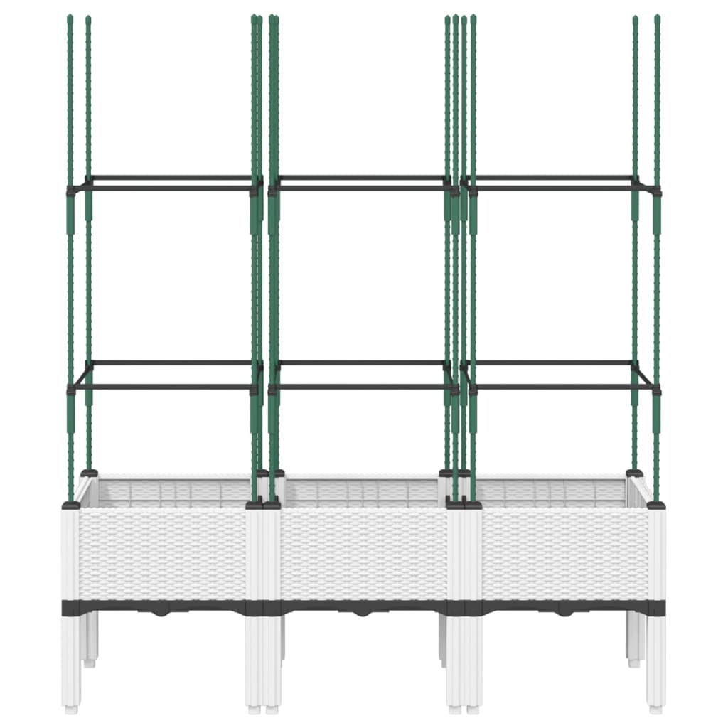 Vidaxx jardinière avec treillis 120x40x142,5 cm polypropylène blanc