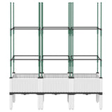 Vidaxx jardinière avec treillis 120x40x142,5 cm polypropylène blanc