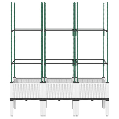 Vidaxx jardinière avec treillis 120x40x142,5 cm polypropylène blanc