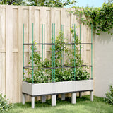 Vidaxx jardinière avec treillis 120x40x142,5 cm polypropylène blanc