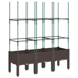 Vidaxx jardinière avec treillis 120x40x142,5 cm polypropylène marron