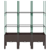 Vidaxx jardinière avec treillis 120x40x142,5 cm polypropylène marron