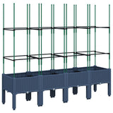 Vidaxx jardinière avec treillis 160x40x142,5 cm polypropylène gris