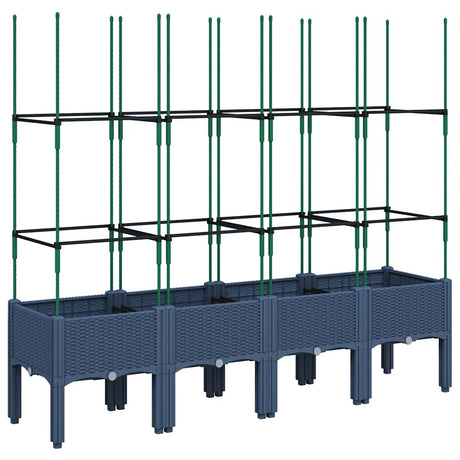 Vidaxx jardinière avec treillis 160x40x142,5 cm polypropylène gris