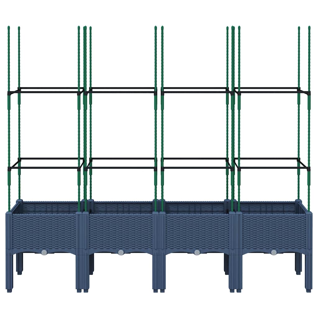 Vidaxx jardinière avec treillis 160x40x142,5 cm polypropylène gris