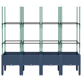 Vidaxx jardinière avec treillis 160x40x142,5 cm polypropylène gris
