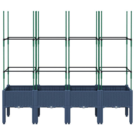 Vidaxx jardinière avec treillis 160x40x142,5 cm polypropylène gris