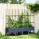 Vidaxx jardinière avec treillis 160x40x142,5 cm polypropylène gris