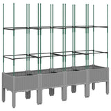 Vidaxx jardinière avec treillis 160x40x142,5 cm polypropylène gris clair