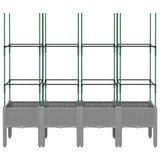 Vidaxx jardinière avec treillis 160x40x142,5 cm polypropylène gris clair