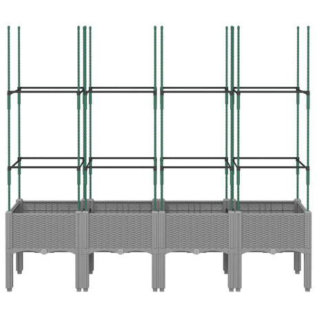 Vidaxx jardinière avec treillis 160x40x142,5 cm polypropylène gris clair