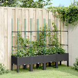 Vidaxx jardinière avec treillis 160x40x142,5 cm polypropylène noir