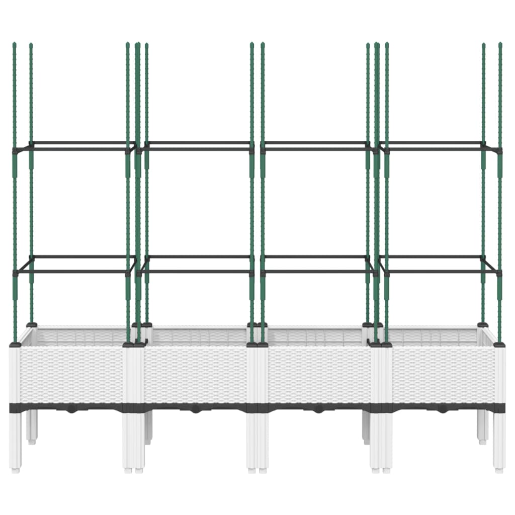 Vidaxx jardinière avec treillis 160x40x142,5 cm polypropylène blanc