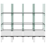 Vidaxx jardinière avec treillis 160x40x142,5 cm polypropylène blanc