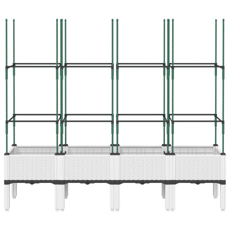 Vidaxx jardinière avec treillis 160x40x142,5 cm polypropylène blanc