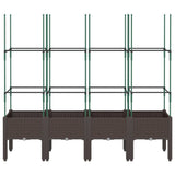 Vidaxx jardinière avec treillis 160x40x142,5 cm polypropylène marron