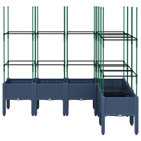 Vidaxx jardinière avec treillis 160x120x142,5 cm polypropylène gris