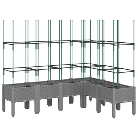 Vidaxx jardinière avec treillis 160x120x142,5 cm polypropylène gris clair