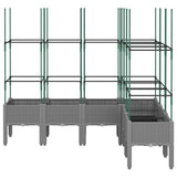Vidaxx jardinière avec treillis 160x120x142,5 cm polypropylène gris clair