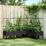 Vidaxx jardinière avec treillis 160x120x142,5 cm polypropylène noir