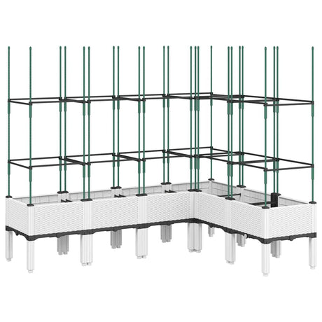 Vidaxx jardinière avec treillis 160x120x142,5 cm polypropylène blanc