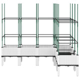 VIDAXL -Pflanzer mit Latwerk 160x120x142.5 cm Polypropen weiß