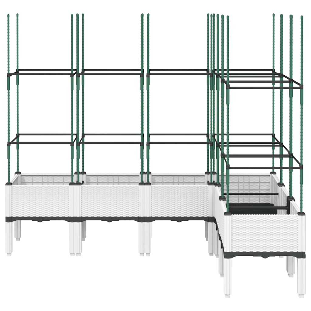 Vidaxx jardinière avec treillis 160x120x142,5 cm polypropylène blanc