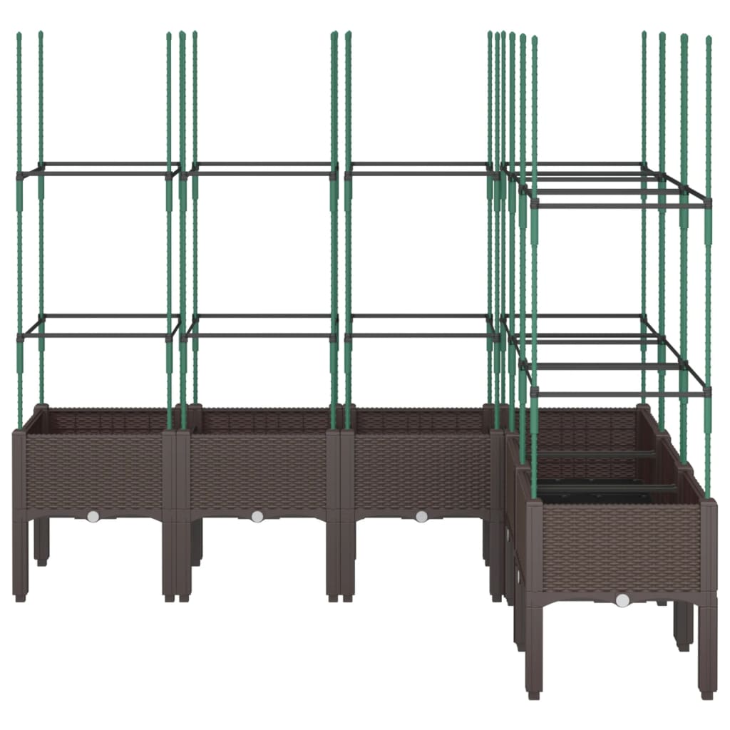 Vidaxl Planter s lamenicí práce 160x120x142,5 cm polypropen hnědá