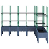 Vidaxx jardinière avec treillis 200x160x142,5 cm polypropylène gris