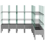Vidaxx jardinière avec treillis 200x160x142,5 cm polypropylène gris clair