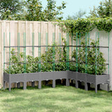 Vidaxx jardinière avec treillis 200x160x142,5 cm polypropylène gris clair