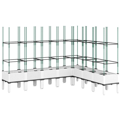Vidaxx jardinière avec treillis 200x160x142,5 cm polypropylène blanc