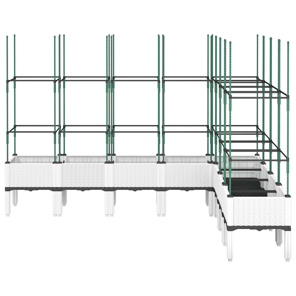 Vidaxx jardinière avec treillis 200x160x142,5 cm polypropylène blanc