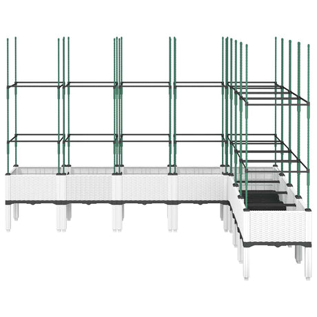 Vidaxx jardinière avec treillis 200x160x142,5 cm polypropylène blanc