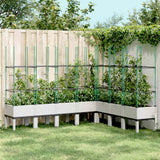 Vidaxx jardinière avec treillis 200x160x142,5 cm polypropylène blanc