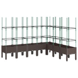 Vidaxl Planning Box con Slat Work 200x160x142.5 cm Polypropene Brown