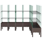 Vidaxx jardinière avec treillis 200x160x142,5 cm polypropylène marron