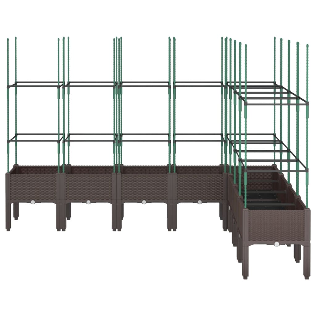 Vidaxl Planning Box s lamenou 200x160x142,5 cm polypropen hnědá