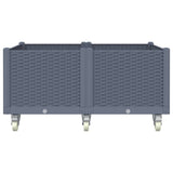 Vidaxx jardinière à roulettes 100x80x54 cm polypropylène gris