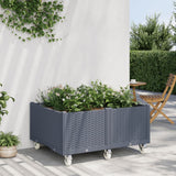 Vidaxx jardinière à roulettes 100x80x54 cm polypropylène gris