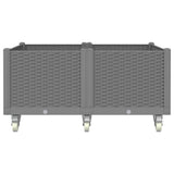 Vidaxx jardinière à roulettes 100x80x54 cm polypropylène gris clair