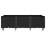 Vidaxx jardinière à roulettes 150x80x54 cm polypropylène noir